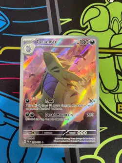 PokÃ©mon TCG Tyranitar Holo Card 222/193 Sv02 Paldea Evolved Illustration Rare - Image 8