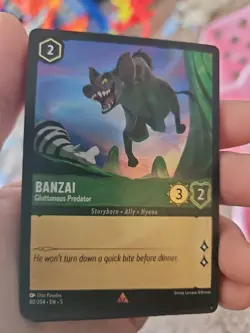 DISNEY LORCANA Banzai-Gluttonous Predator Shimmering Skies Card 80 - Image 1