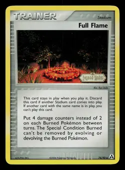 Pokemon Card - Full Flame Legend Maker 74/92 Reverse Holo Stamped - Image 3