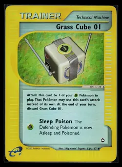 Pokemon Card - Grass Cube 01 Aquapolis 124/127 Reverse Holo - Image 1