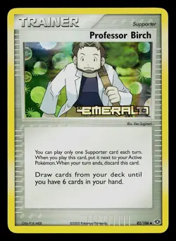 Pokemon Card - Professor Birch FireRed & LeafGreen 82/106 Reverse Holo Stamped - Image 1