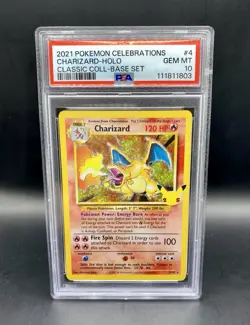 2021 POKEMON CELEBRATIONS CLASSIC COLLECTION #4 CHARIZARD-HOLO PSA 10 - Image 3