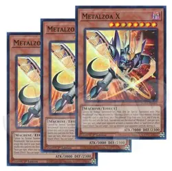 Yugioh - Metalzoa X x 3 - 1st Edition Super Rare NM - Free Holographic Card - Image 2