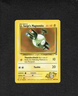 Lt. Surge's Magnemite 80/132 - Gym Heroes - Common - Pokemon Card LP - Image 1