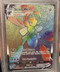 📈 PSA 10 Pokemon Card - Darkness Ablaze 193/189 - SCIZOR VMAX Rainbow GEM MINT - Image 2