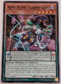Abyss Actor - Leading Lady LED3-EN051 - Yu-Gi-Oh! TCG 1st Edition Card - Image 1