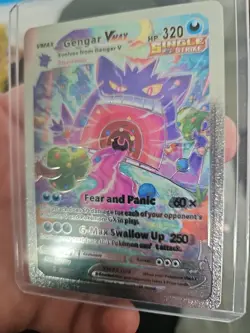 Gengar Vmax Silver Foil Fan Art Vinyl Collector Pokemon Display Card 271/264 - Image 10