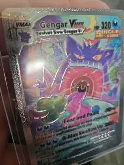 Gengar Vmax Silver Foil Fan Art Vinyl Collector Pokemon Display Card 271/264 - Image 4