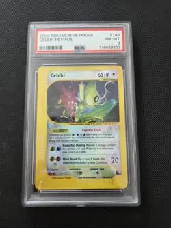 Pokemon Card - Celebi Skyridge Crystal 145/144 Reverse Holo Rare - PSA 8 - Image 1