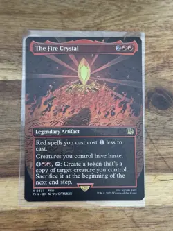The Fire Crystal, Borderless, NM, Final Fantasy, Magic, MTG - Image 1