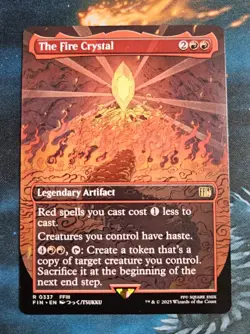 The Fire Crystal, Borderless, NM, Final Fantasy, Magic, MTG - Image 1