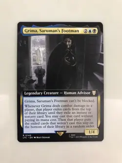 Grima Saruman's Footman Extended Borderless MTG Magic Gathering Card NM Mint LTR - Image 1