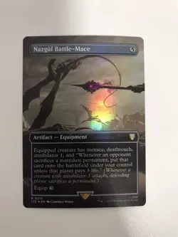 Nazgul Battle-Mace Foil Extended Borderless MTG Magic Card NM Near Mint LTC - Image 1