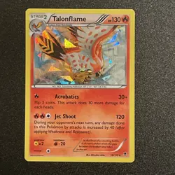Talonflame 10/119 XY Phantom Forces Cracked Ice Holo Promo Pokemon Card - LP - Image 1