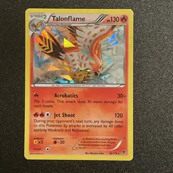 Talonflame 10/119 XY Phantom Forces Cracked Ice Holo Promo Pokemon Card - LP - Image 3