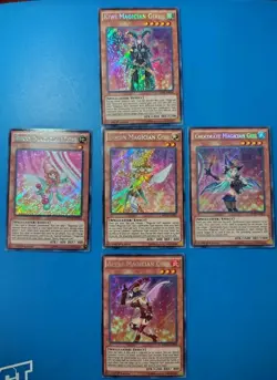 Near Mint Yugioh Magician Girls Movie Pack 1 MVP1 Secret Rare Edition 5-Card Set - Image 1