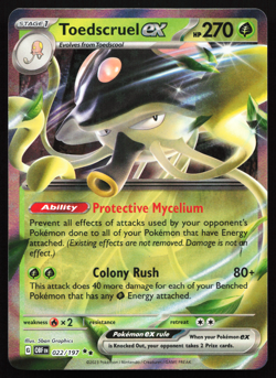 Toedscruel ex 022/197 Obsidian Flames Holo Double Rare Near Mint Pokemon Card - Image 7