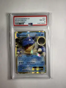 PokÃ©mon TCG Blastoise EX Evolutions Holo Rare Card 21/108 - Image 1