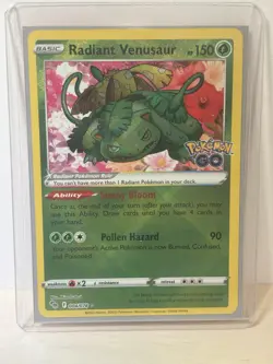 PokÃ©mon TCG Radiant Venusaur Holo Card Pokemon Go 004/078 - Image 1