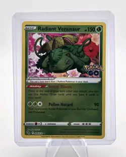 PokÃ©mon TCG Radiant Venusaur Holo Card Pokemon Go 004/078 - Image 1