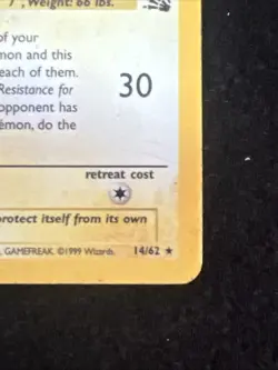 Raichu 14/62 - 1st Edition Fossil - Holo Rare Pokemon Card - HP - Image 3