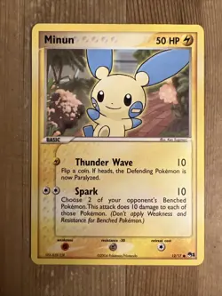 Minun POP Series 1 12/17 LP Pokemon Card Promo - Image 1