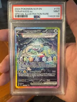 2024 POKEMON SCR EN-STELLAR CROWN SPECIAL ILLUSTRATION RARE TERAPAGOS EX PSA 9 - Image 1