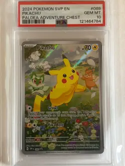 PSA 10 ðŸ’Ž - Pikachu 088 Pokemon Sv: Scarlet & Violet Promo Cards Holo - Image 3