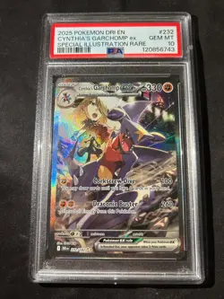 2025 Pokemon TCG Cynthiaâ€™s Garchomp ex SiR 232 - DRI Destined Rivals PSA 10 GM - Image 1