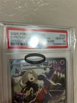2025 Pokemon TCG Cynthiaâ€™s Garchomp ex SiR 232 - DRI Destined Rivals PSA 10 GM - Image 3