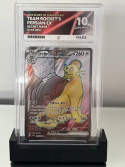 ACE 10 Team Rocket's Persian EX 118/098 Japanese Pokémon Card Sv10 GEM MINT - Image 2