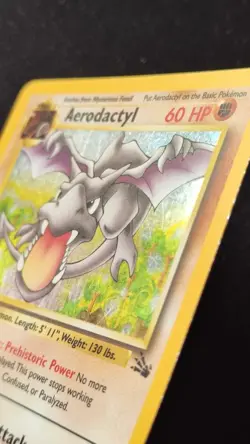 Aerodactyl 1/62 - Fossil  Unlimited - Holo Rare Pokémon Card TCG 1999 MP - Image 13