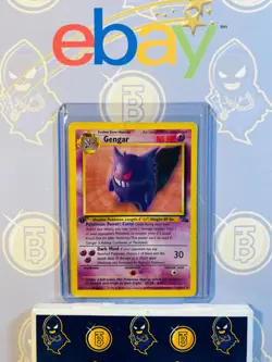 Gengar 20/62 1st Edition MP Played Fossil set 1999 Pokemon Card Non-Holo Rare - Image 3