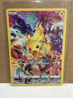 Pikachu (Secret) 160/159 Pokemon TCG 2023 Crown Zenith Holo Full Art Rare SWSH - Image 1