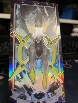 NON TCG Chinese Pokémon Elf Eif Origin Collection Tarot The World Arceus Gold - Image 3