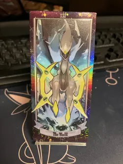 NON TCG Chinese Pokémon Elf Eif Origin Collection Tarot The World Arceus Gold - Image 4