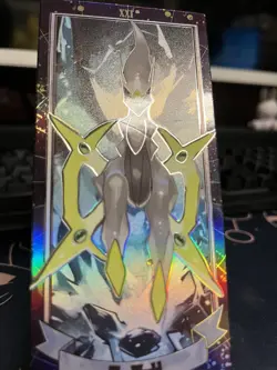 NON TCG Chinese Pokémon Elf Eif Origin Collection Tarot The World Arceus Gold - Image 6