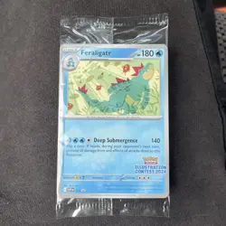 Pokemon Illustration Contest 2024 Promo Cards Feraligatr Pikachu Toxtricity - Image 1
