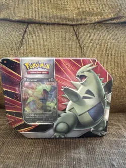 Pokemon TCG Tyranitar v Strikers Tin Sealed, 5 Booster Packs - Image 1