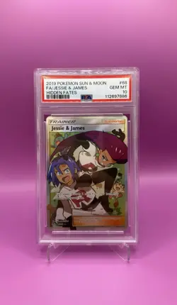 PSA 10 Jessie & James 68/68 Hidden Fates Full Art Holo Pokemon Card GEM MINT - Image 3