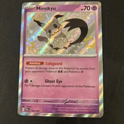 Pokémon TCG Mimikyu Scarlet & Violet: Paldean Fates 160/091 Holo Shiny Rare NM - Image 3