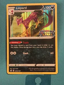 Liepard SWSH187 Black Star Promos Stamped Prerelease Holo Pokémon 2022 - Image 3