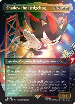PRE-SALE - Shadow the Hedgehog ✨RAINBOW FOIL✨ Secret Lair x Sonic - NM Magic MTG - Image 2