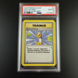 PSA 10 Gust of Wind 93/102 Base Set 1999-2000 4th Print Graded Pokemon Card - Image 1