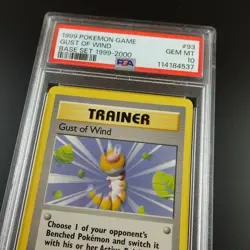 PSA 10 Gust of Wind 93/102 Base Set 1999-2000 4th Print Graded Pokemon Card - Image 2