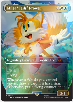 PRE-SALE - Miles "Tails" Prower RAINBOW FOIL Secret Lair x Sonic - Magic MTG - Image 2