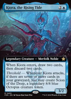 Kiora, the Rising Tide- Foundations Extended Art  Regular MTG-NM - Image 2