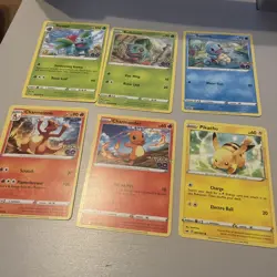 Pokémon TCG Pokemon Pikachu Ivysaur Squirtle Card bundle (6 cards) Near Mint - Image 1