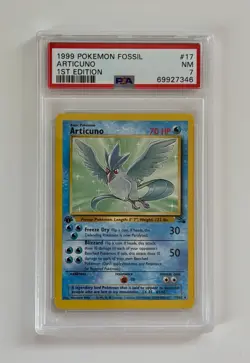 1999 Pokemon - Articuno - Fossil 17/62 Rare 1st Edition PSA 7 NM - Image 3