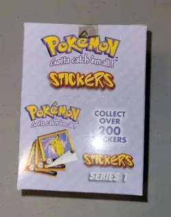 1999 Nintendo Artbox Pokemon Stickers Pack Series 1 Factory Sealed Box 30 Packs - Image 2